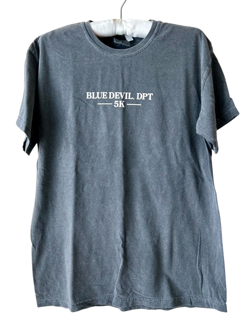 Blue Devil. DPT 5K T-shirt Gray Orange Halloween Mummy Comfort Colors Medium